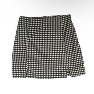 Love on a Hanger Black and White Gingham Mini Skirt